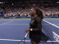 Serena Williams Waves To The Crowd
