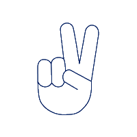 Hand Peace Sticker by Pops Academy