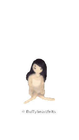 fluffyheartfelts cute girl sad crying Sticker