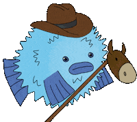 DioChama kawaii animal fish horse Sticker