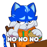 No Way Eating Sticker by Toshithecat