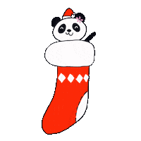 Christmas Panda Sticker