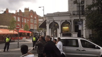Heavy Police Presence Seen in South Kensington After Car 'Mounts Pavement'