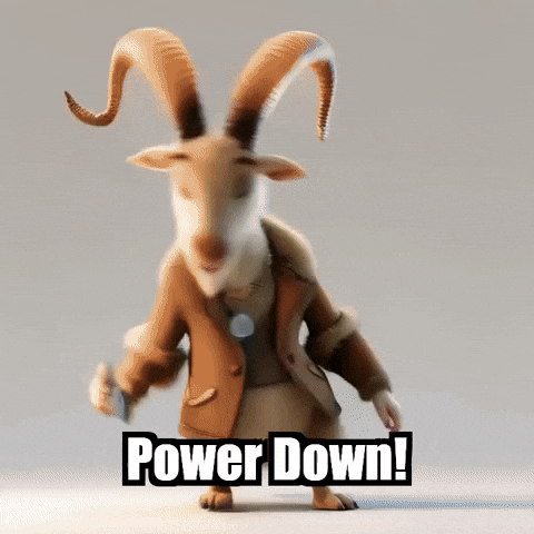 Tips Power Down GIF by Radiantelope