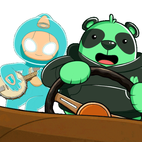 Driving Road Trip Sticker by SuperVerse