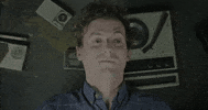 polyvinylrecords retro eyebrows staring record player GIF