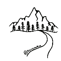 Road Trip Forest Sticker by Scenic Route Jewellery