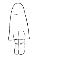 Ghost Boo Sticker by ooloveletter