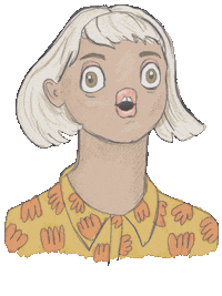 Cute Girl Crying Sticker by Heather Buchanan