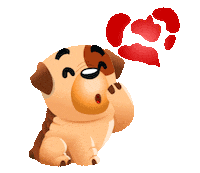 dog love Sticker by Chummy Chum Chums