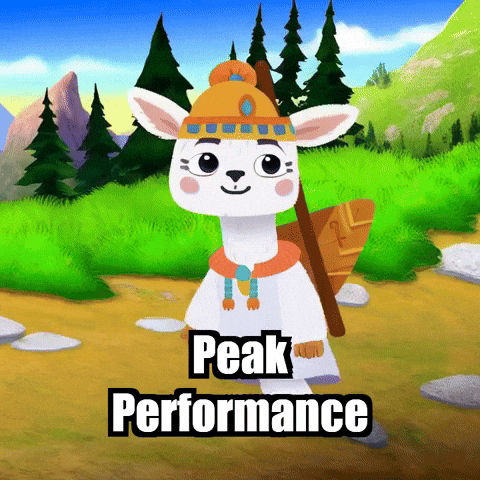 Peak Performance Mountains GIF by Llamaozi