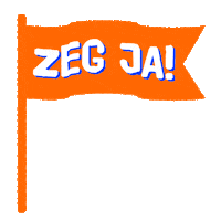 schooldakrevolutie orange flag ja vlag Sticker