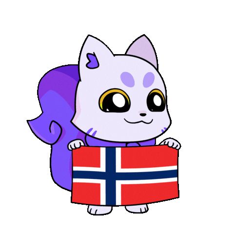 Flag Norway Sticker by Lucky Kat Studios