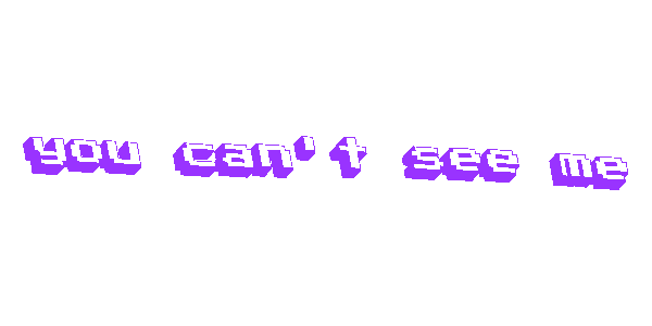 You Cant See Me Sticker by anthony