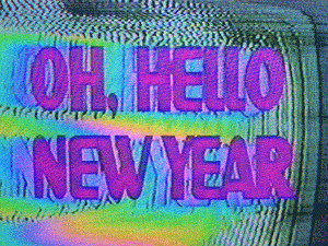 New Years Hello GIF by Sarah Zucker
