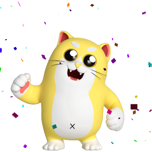 Cat Celebrate Sticker by Liberty Cats Emojis