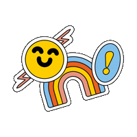 Happy Rainbow Sticker by Buzz Cutt