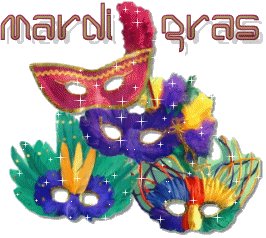 Mardi Gras Glitter Sticker