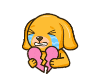 Broken Heart Love Sticker by MyMorningDog