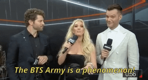 Red Carpet Bts Army GIF by Billboard Music Awards