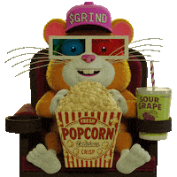 Tell Me More Popcorn Time Sticker by Grind
