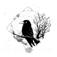 Moon And Stars Halloween Sticker