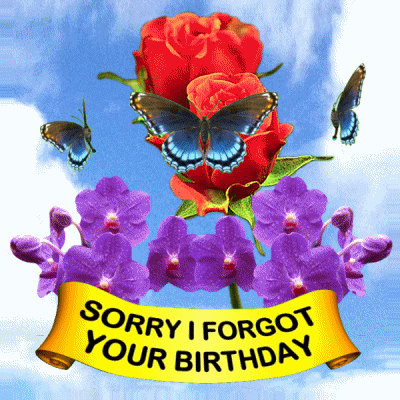 Flowers Belated Birthday GIF