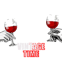 Cheers Wine Sticker by VintageCafe