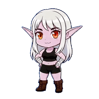 Dark Elf Waiting Sticker