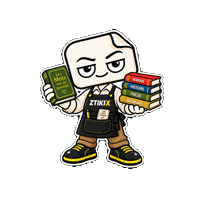 Books Reading Sticker by ZTIKIX