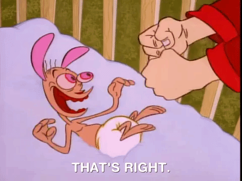 nicksplat ren and timpy GIF
