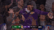 Los Angeles Lakers Reaction GIF by NBA