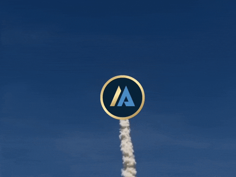 To The Moon Rocket GIF by Apertum Blockchain