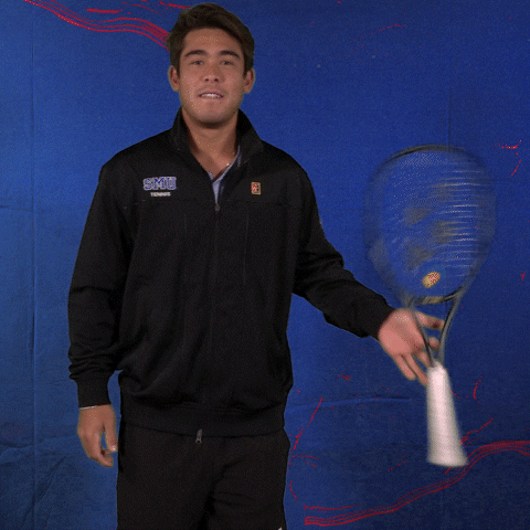 Mens Tennis GIF by SMU Mustangs