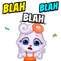 Bored Blah Blah Blah Sticker by Lucas and Friends by RV AppStudios