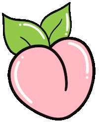 Fruit Peach Sticker by Natalie Michelle Watson