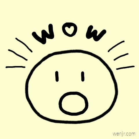 wenjr cute animation funny animation surprised reaction sweet surprise GIF