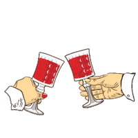 Cheers 干杯 Sticker by Piana Vyshnia