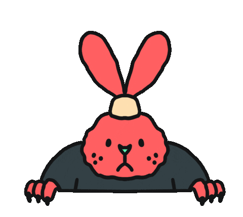 Angry Bunny Sticker by Nick Ybarra