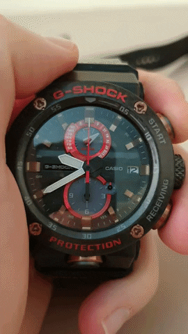 casiofans giphyupload stopwatch gwr-b1000 GIF