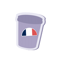 Staycation Coffeecups Sticker by Flight Fuel Coffee