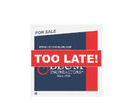 latterblum realestate toolate latterblum Sticker
