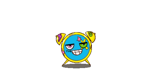 Gulchaart giphyupload cartoon good morning clock Sticker