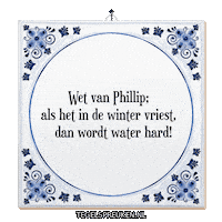 Water Winter Sticker by Tegelspreuken.nl