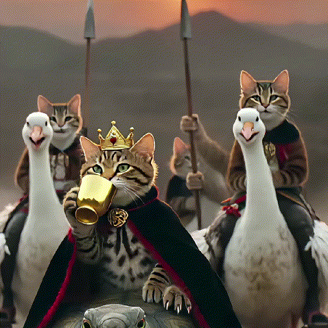 OrbitPaws king army march marching GIF