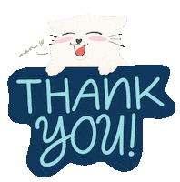 Cat Thank You Sticker