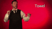sign language towel GIF by Sign with Robert
