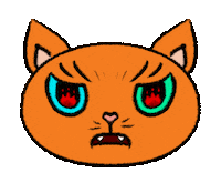 Angry Cat Sticker