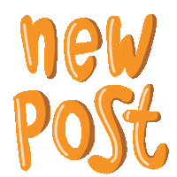 New Post Orange Sticker by Cat & Raven