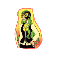 Mask Wrestle Sticker by A LA BRAVA, Universe of Latina Superheroes